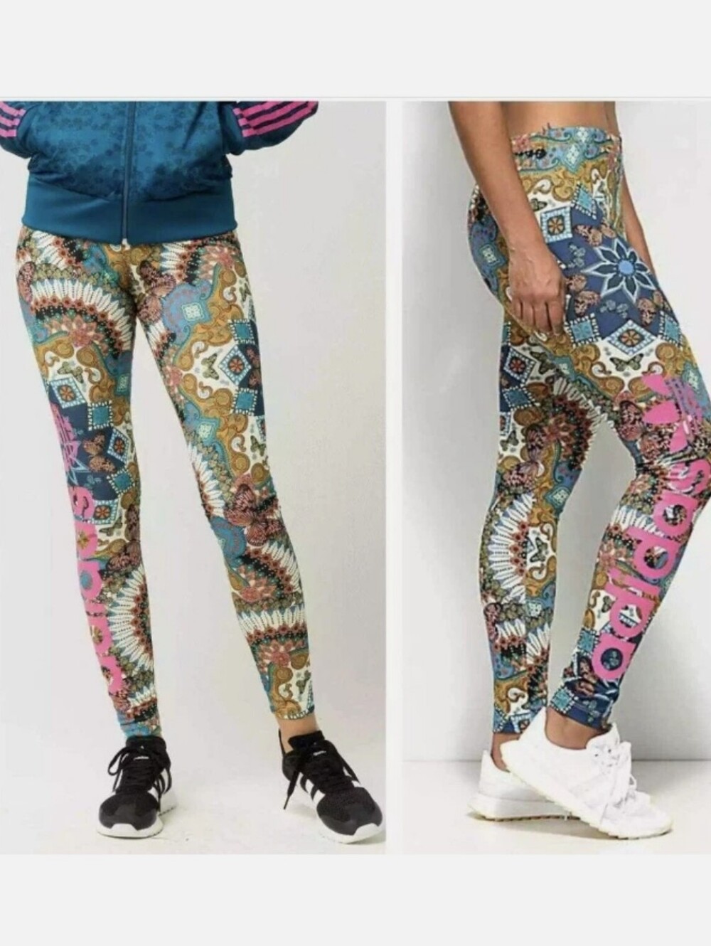 Adidas Originals x FARM Rio Size small Borbomix Leggings Trefoil Firebird